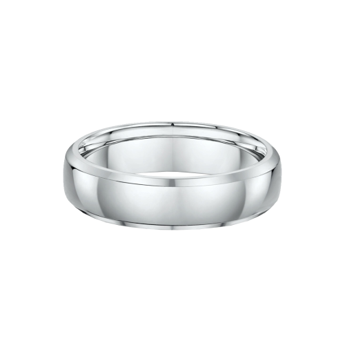 Round Bevel 6mm Wide Wedding Ring