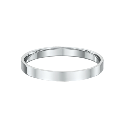 Classic Flat 2.5mm Wide Wedding Ring