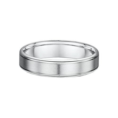 Brushed Inlay Wedding Ring