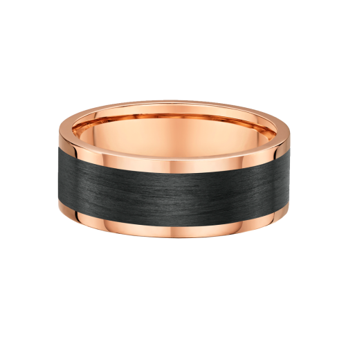 Carbon Fibre Flat Profile Wedding Ring