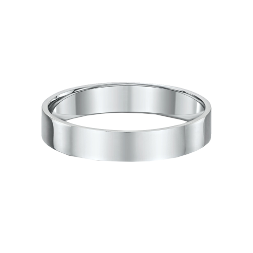 Classic Flat 4mm Wide Wedding Ring