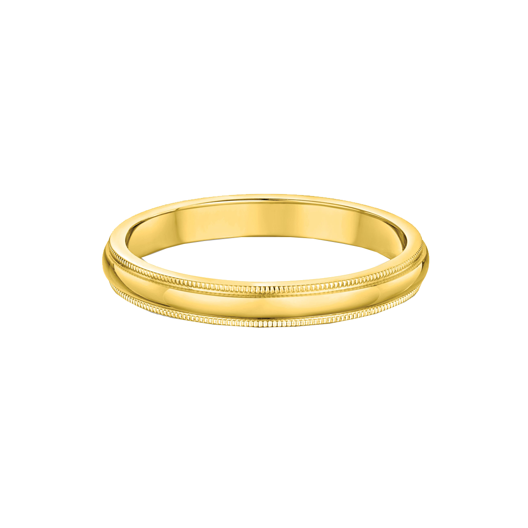 Milgrain 3mm Wide Classic Wedding Ring | Dalgleish Diamonds » Dalgleish ...