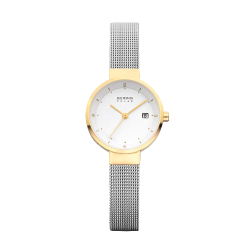 Bering Ladies Solar - Silver/Polished Gold