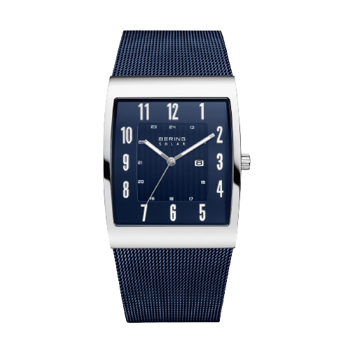 Bering Gents Solar Navy & Polished Silver