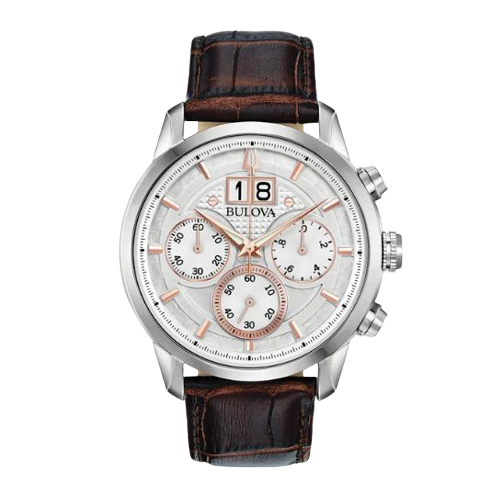 Bulova Gents Chronograph - Silver/Rose Gold