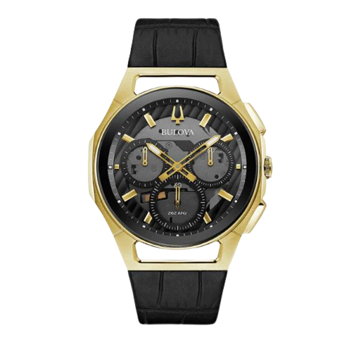 Bulova Gents Curv Chronograph - Gold/Black