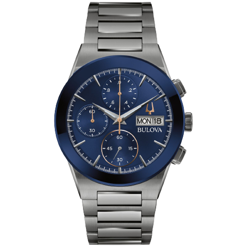 Bulova Gents Millennia - Blue Dial/Stainless Steel