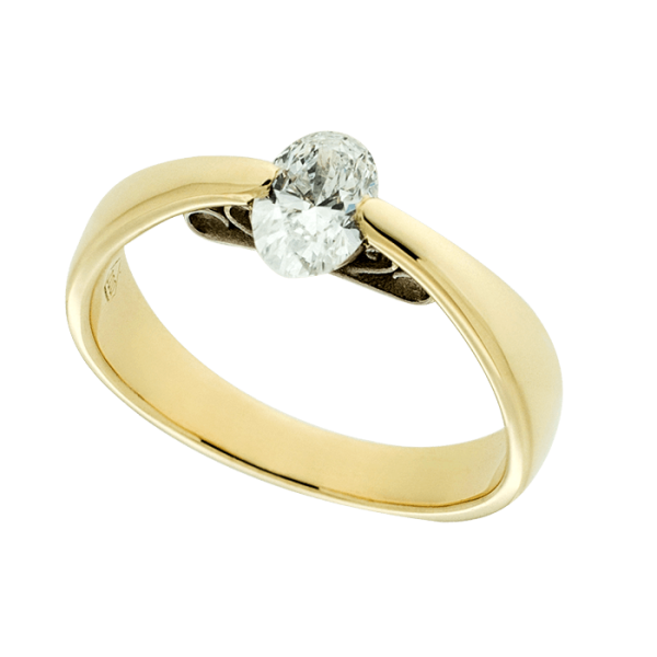 Oval Tension Set Solitaire » Dalgleish Diamonds