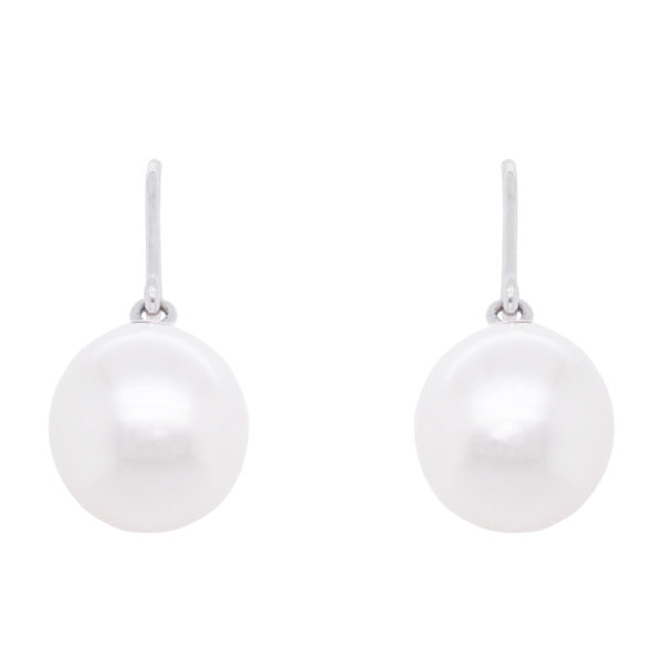 Pearl Hook White Gold Earrings