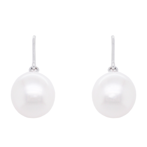 Pearl Hook White Gold Earrings