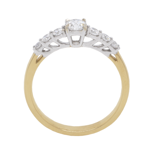 280598 Diamond 6 Stone Shoulders Ring Front 1080x1080 copy
