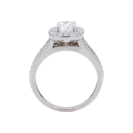 Brilliant Cut Diamond Halo Split Band Ring Front 1083x1083