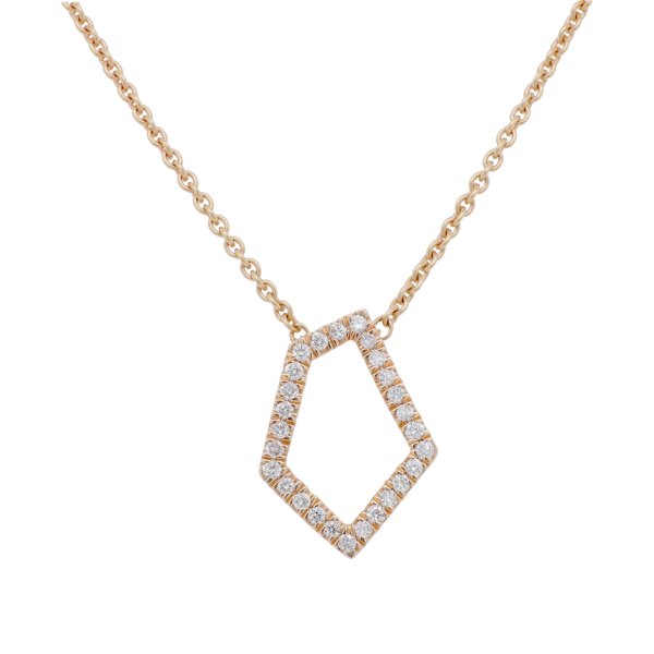 Asymmetrical Geometric Diamond Pendant