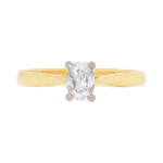 280573 Oval Diamond 4 Claw Solitaire Ring Top 1080x1080