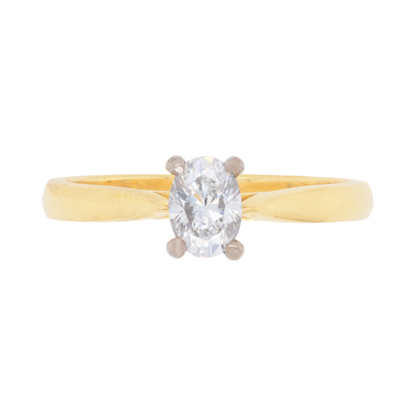 280573 Oval Diamond 4 Claw Solitaire Ring Top 1080x1080